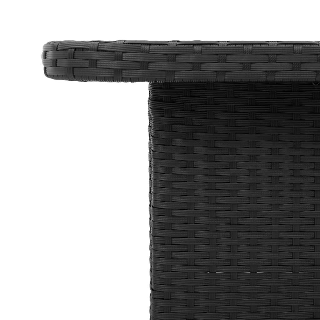 PANGIVO - Table de jardin résine tressée et bois acacia noir 110 x 110 x 71 cm - PANGIVO - Image 8