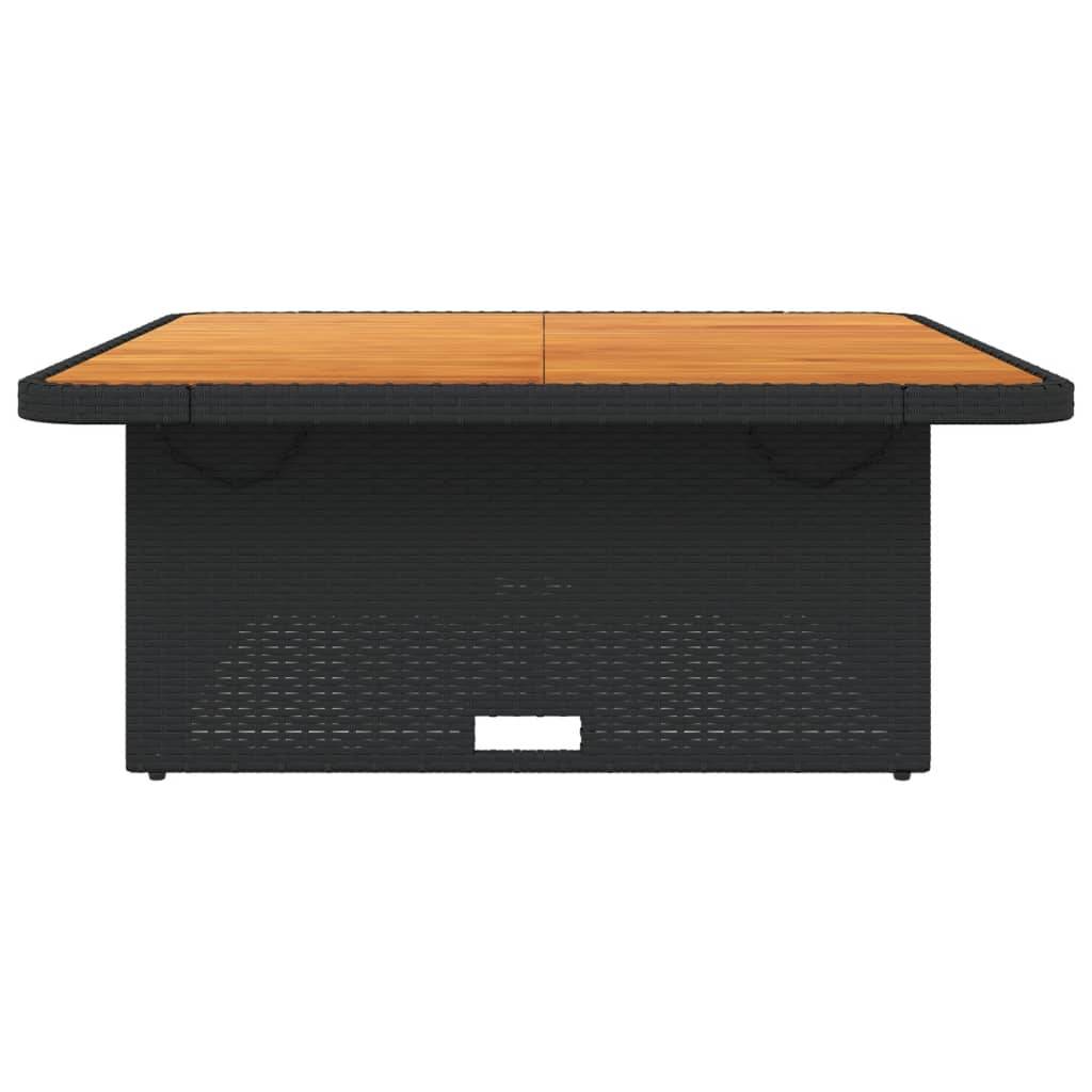 PANGIVO - Table de jardin résine tressée et bois acacia noir 110 x 110 x 71 cm - PANGIVO - Image 5