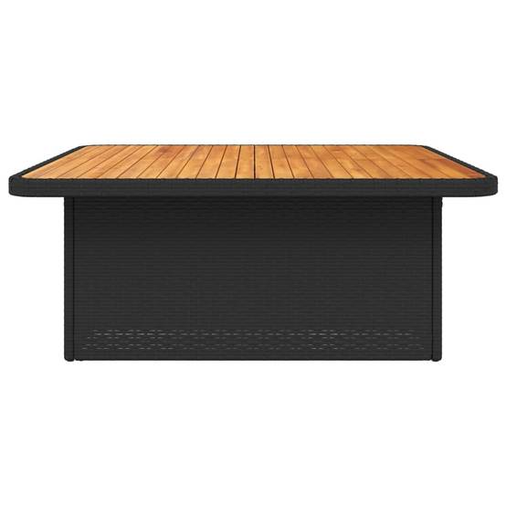 PANGIVO - Table de jardin résine tressée et bois acacia noir 110 x 110 x 71 cm - PANGIVO - Image 6