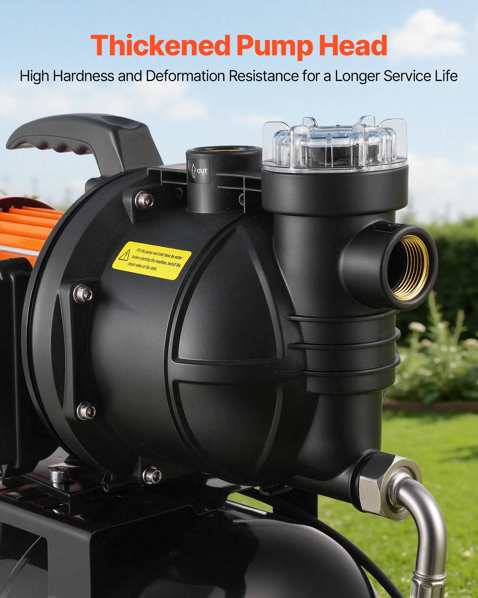Vevor - VEVOR Groupe de Surpression Pompe Réservoir de Pression 19 L 1100 W avec Filtre - Image 5