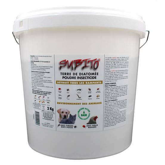 Poudre insecticide terre de diatomée 2 kg STERRE2 Subito
