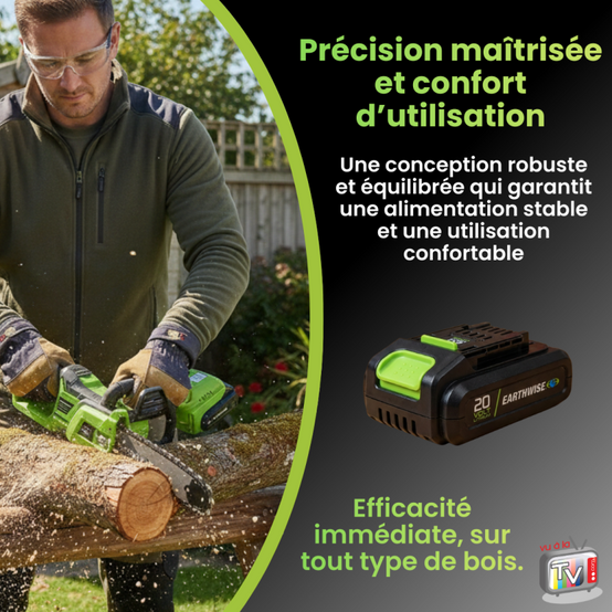 Batterie Lithium Ion 20V pour Mini Tronconneuse a Batterie | Compatible Tronconneuse Electrique 2en1 | Mini Tronconneuse a Batterie- VENTEO - Image 6