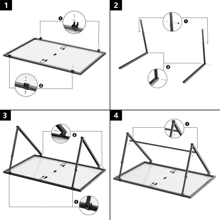 Support pour Panneau Solaire ECOFLOW - Fixation au sol ou à suspendre - Image 2