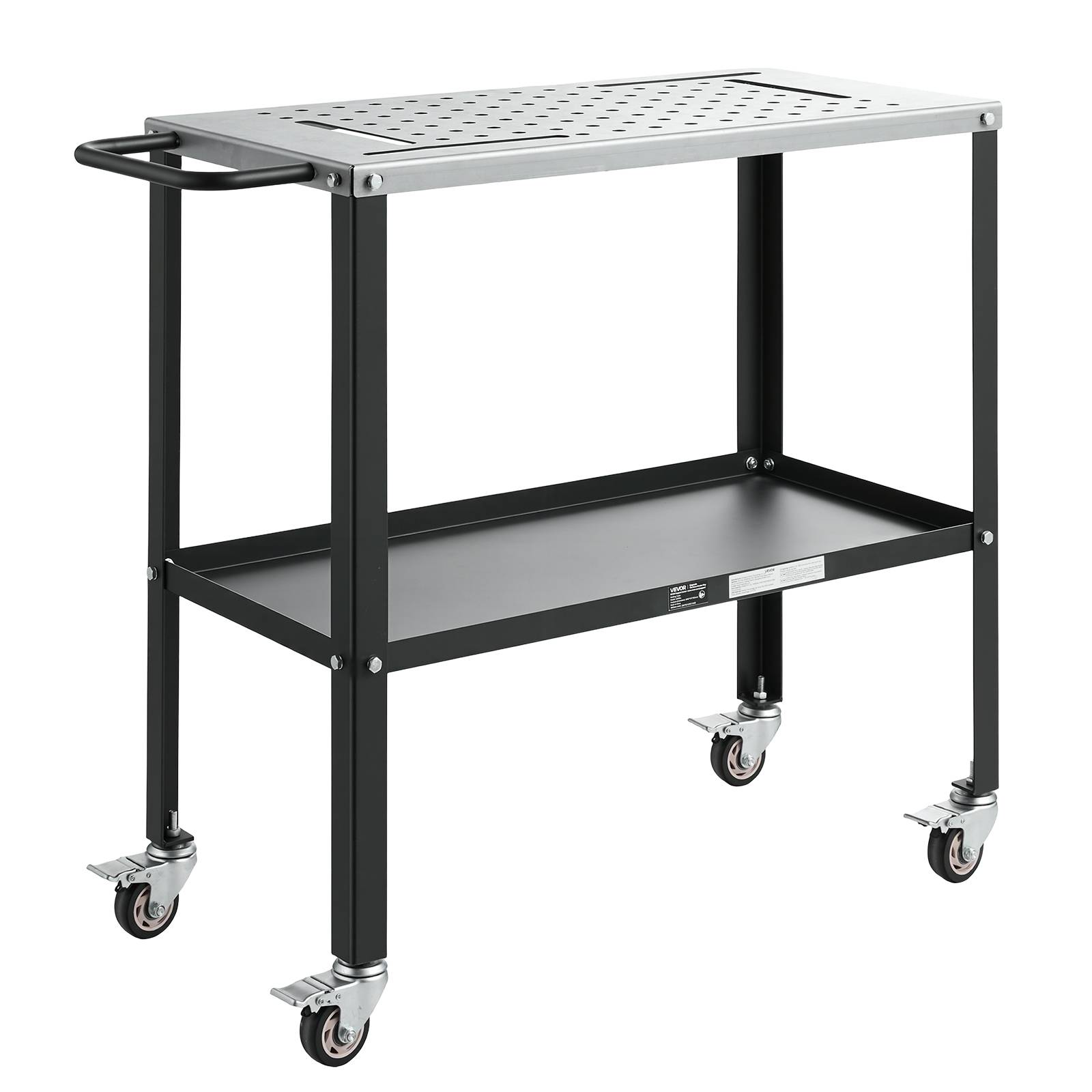 Vevor - VEVOR Table de soudage mobile 91,4 x 45,7 cm, capacité 544 kg, acier, roulettes verrouillables et trous de fixation de 16 mm