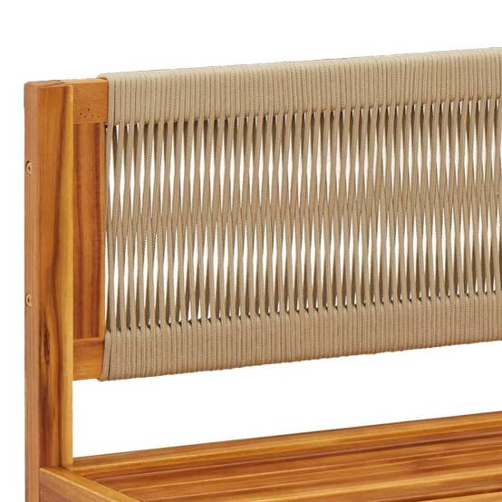 Petit Ensemble Jardin 4 Pièces Bois Acacia & Corde Beige, Canapé Cosy avec Pouf Table – ComfortXL Outdoor Living - Image 10