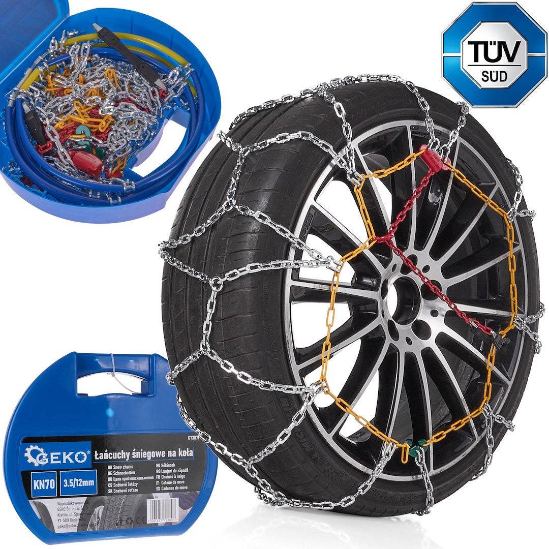 Entrepotbrico - Chaînes À Neige  3,5 Et 12mm Pour Deux Roues Certifiées TUV GS EN 16662-1 - Image 1