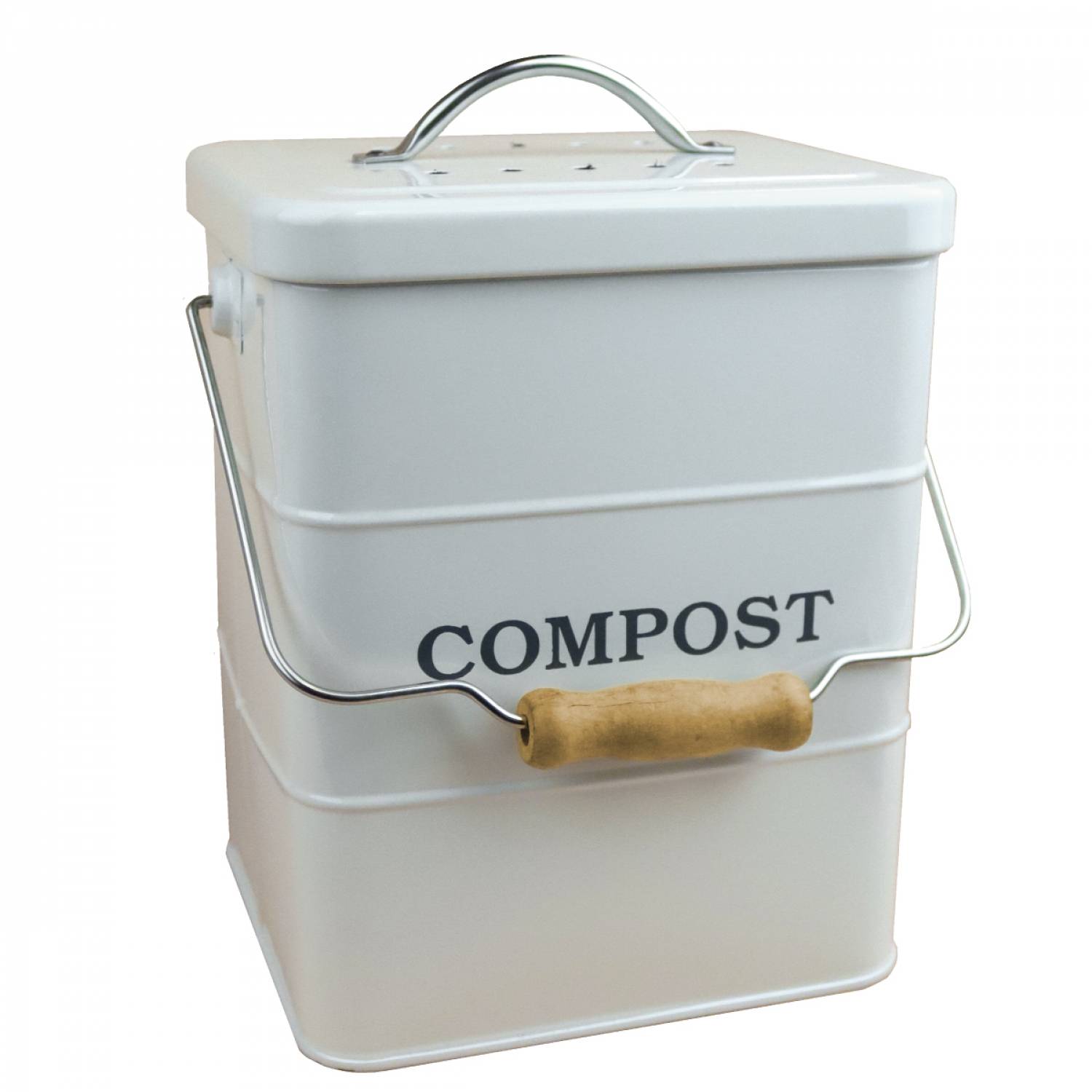 Linxor - Composteur, bac, poubelle à compost de cuisine rectangle - 3 L - Beige - Linxor - Image 1