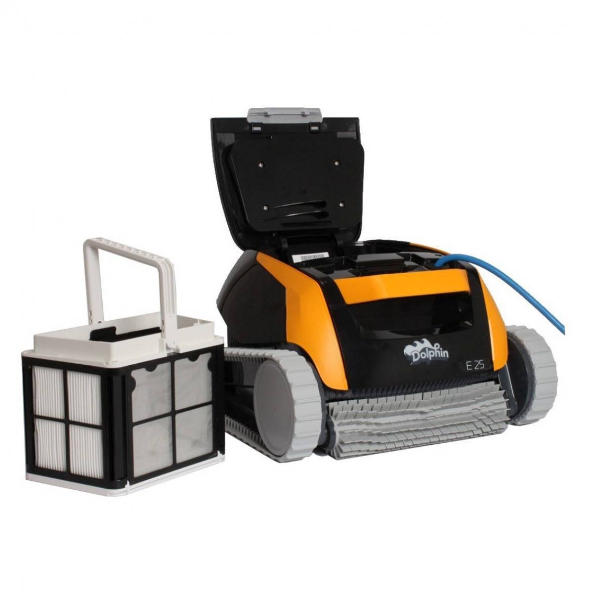 Robot electrique de piscine fond et parois programmable avec chariot E25 + CADDY Dolphin - Image 2