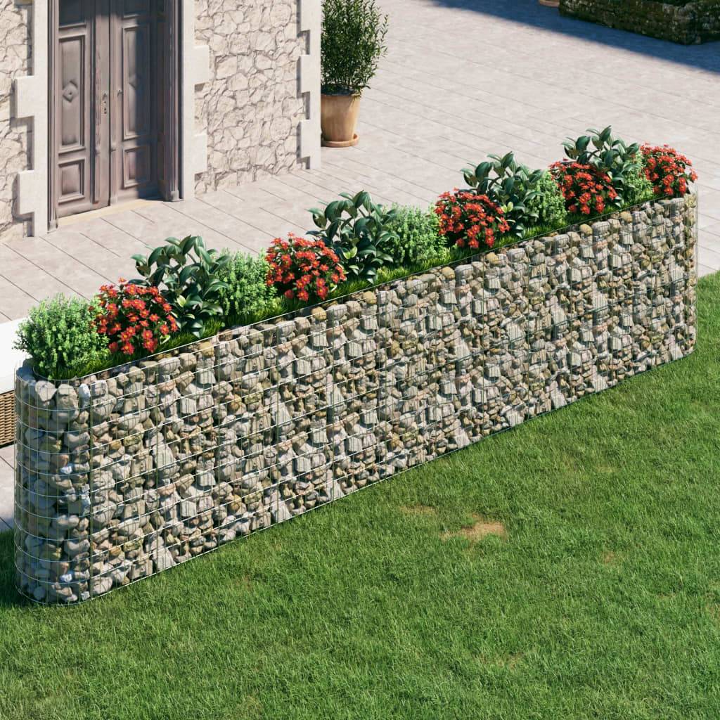 Vidaxl - Lit surélevé à gabion Fer galvanisé 470x50x100 cm vidaXL 152037 - Image 1