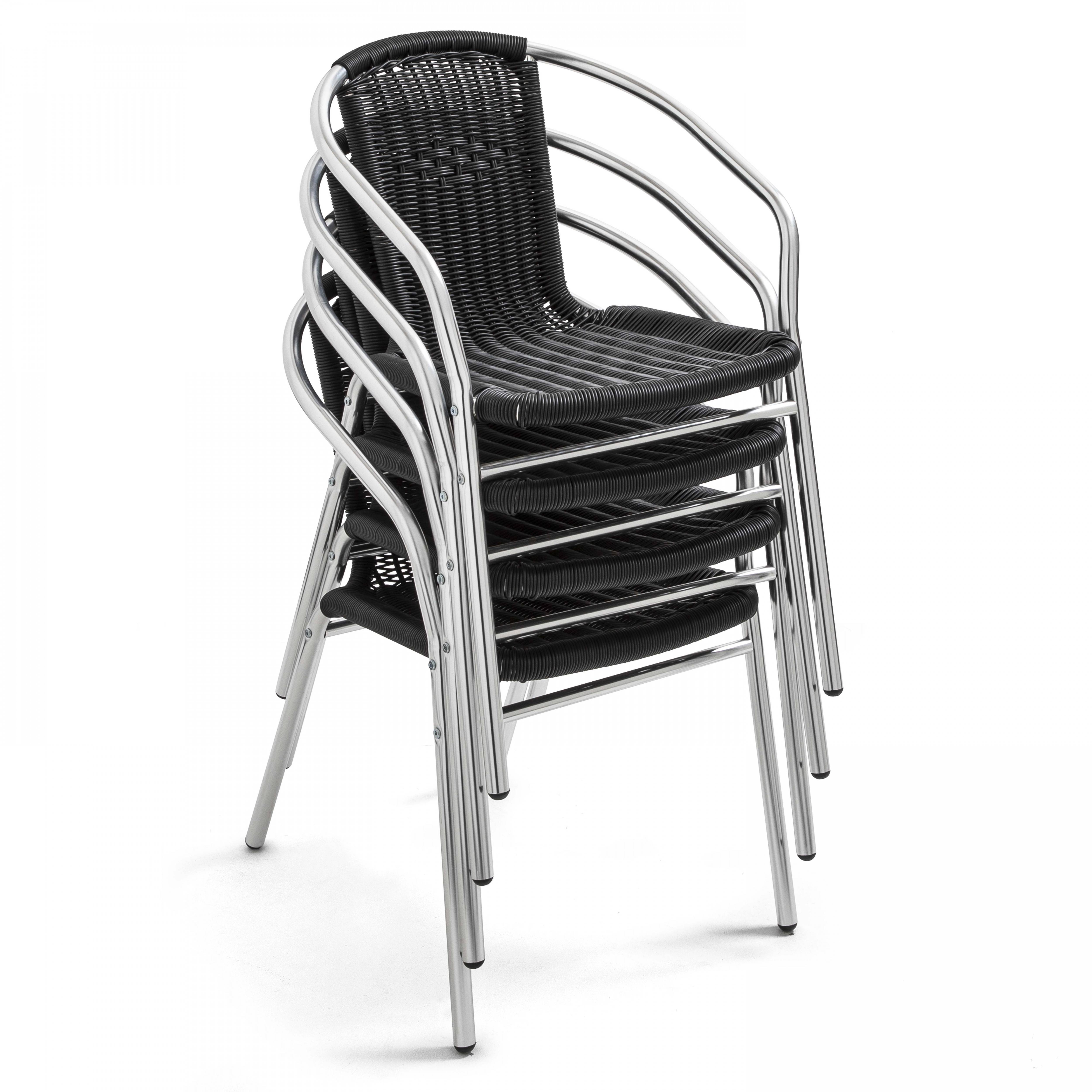 Oviala - Table de jardin ronde en aluminium et 2 fauteuils Brixton - Oviala - Image 6
