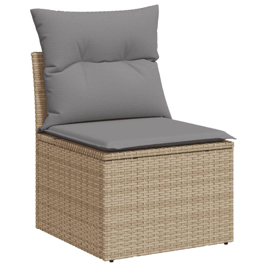 Vidaxl - Salon de jardin avec coussins 5 pcs beige résine tressée vidaXL 3249188 - Image 4
