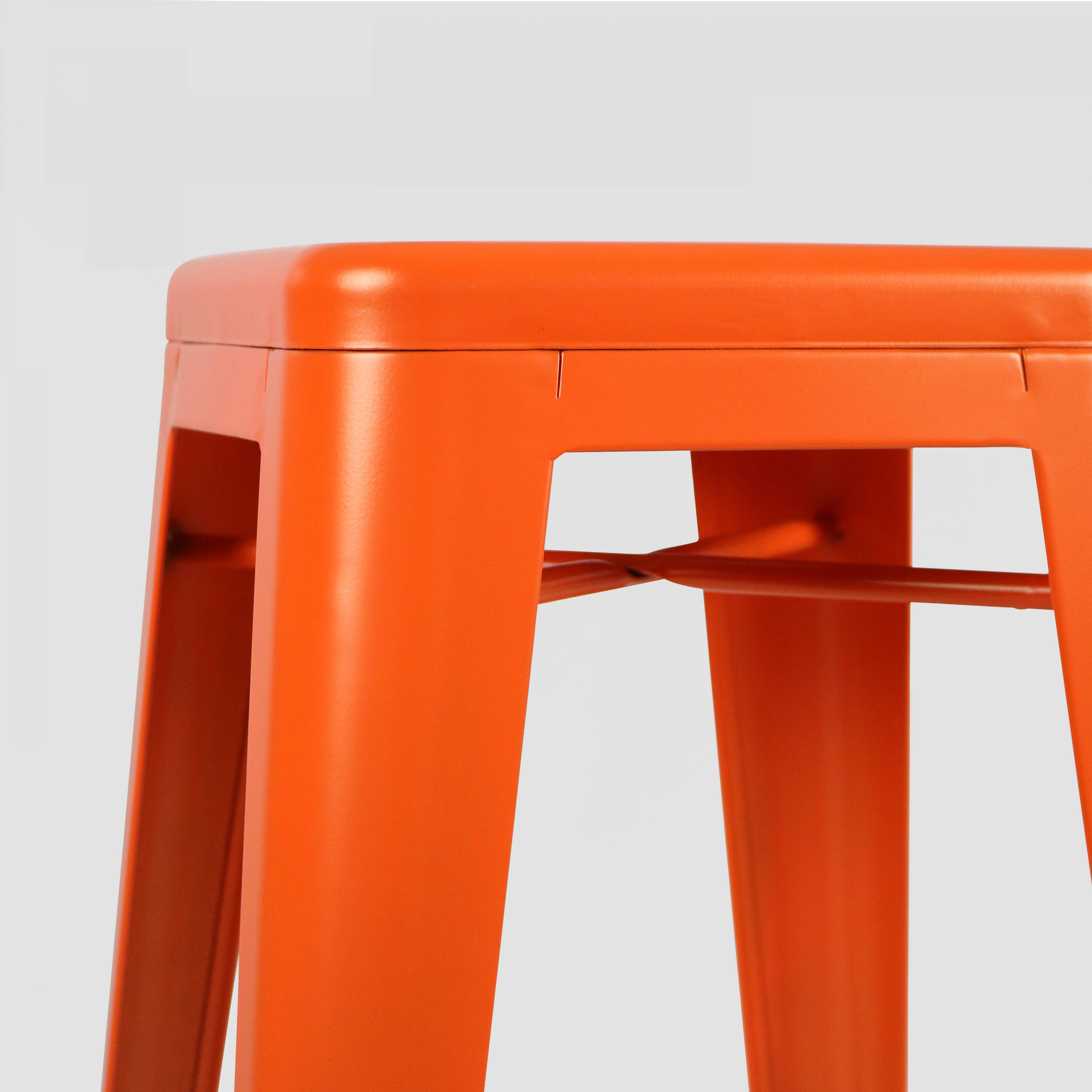 Oviala - Tabouret de bar en métal orange mat Indus - Oviala - Image 4