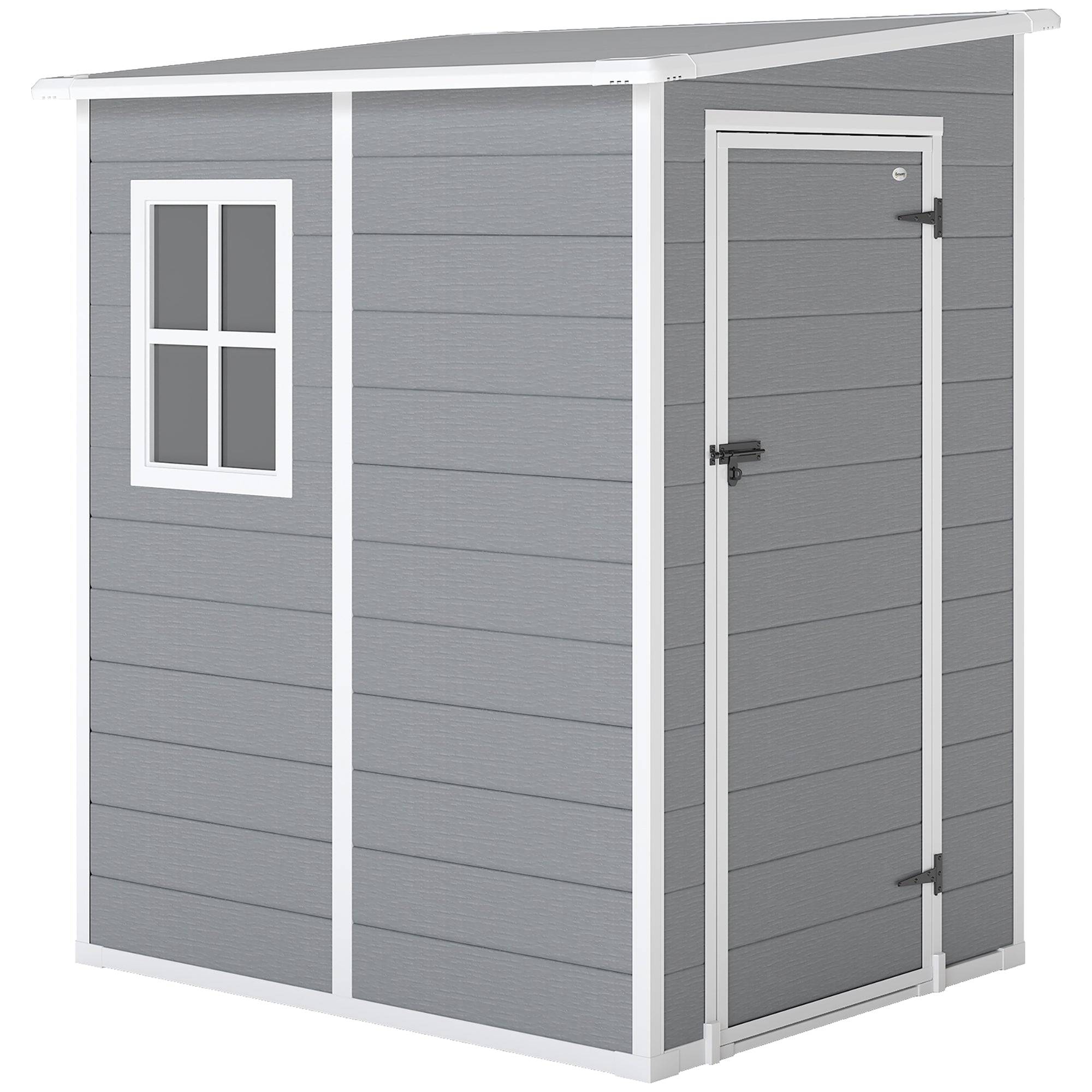 Helloshop26 - Abri de jardin à 122 x 149 x 192 cm porte verrouillable ventilation surface 1,54 m² design moderne en aluminium gris - Image 1
