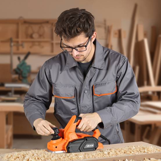 VEVOR Rabot Électrique Filaire Raboteuse à Bois à Main 82 mm 650 W 16800 tr/min - Image 8