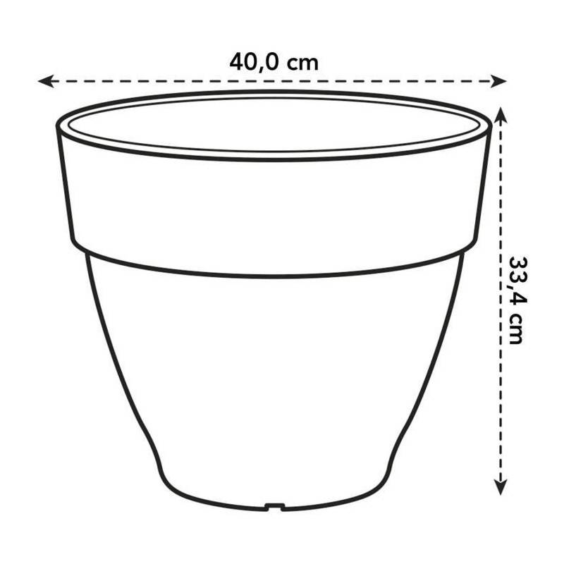 Elho - Pot De Fleurs Rond Vibia - Plastique Réservoir - ø40 - Blanc - Image 2