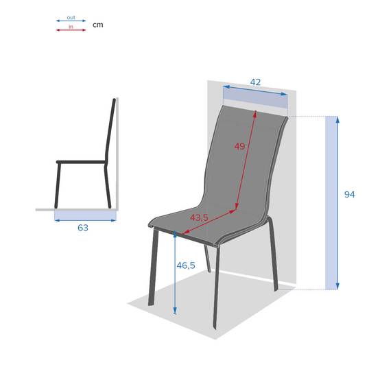 Hesperide - Chaise de jardin empilable "Axant" lin & blanc en aluminium traité époxy Hespéride - Image 4