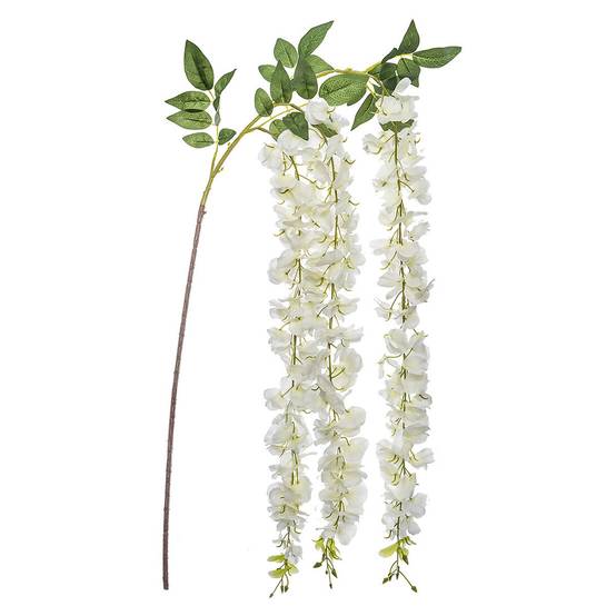 Fleur Artificielle "3 Glycines" 130cm Blanc - Image 1