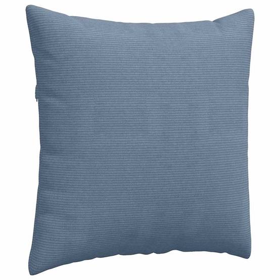 Lot de 2 Coussins de Canapé Velours Côtelé Texturé Housses Amovibles pour Salon et Bureau Bleu 80x80 cm – ComfortXL Outdoor Living - Image 5