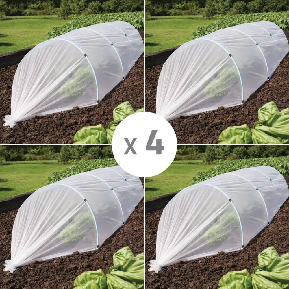 Lot de 4 Voiles de croissance semi-transparent 2,5x10m pour protection des cultures - Image 1
