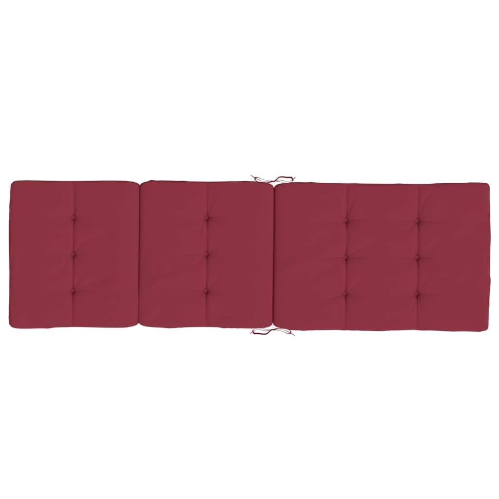 Coussin Bain de soleil | Coussins de chaise longue lot de 2 rouge bordeaux tissu oxford Maison Chic - Image 5