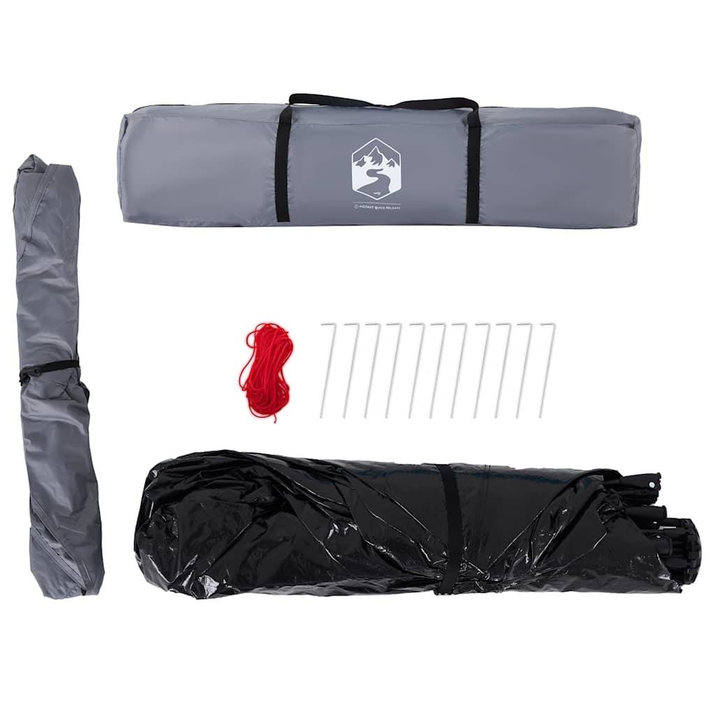 ComfortXL - Tente de Camping Cabine 4 Personnes Installation Rapide avec Auvent Gris et Orange – ComfortXL Outdoor Living - Image 10