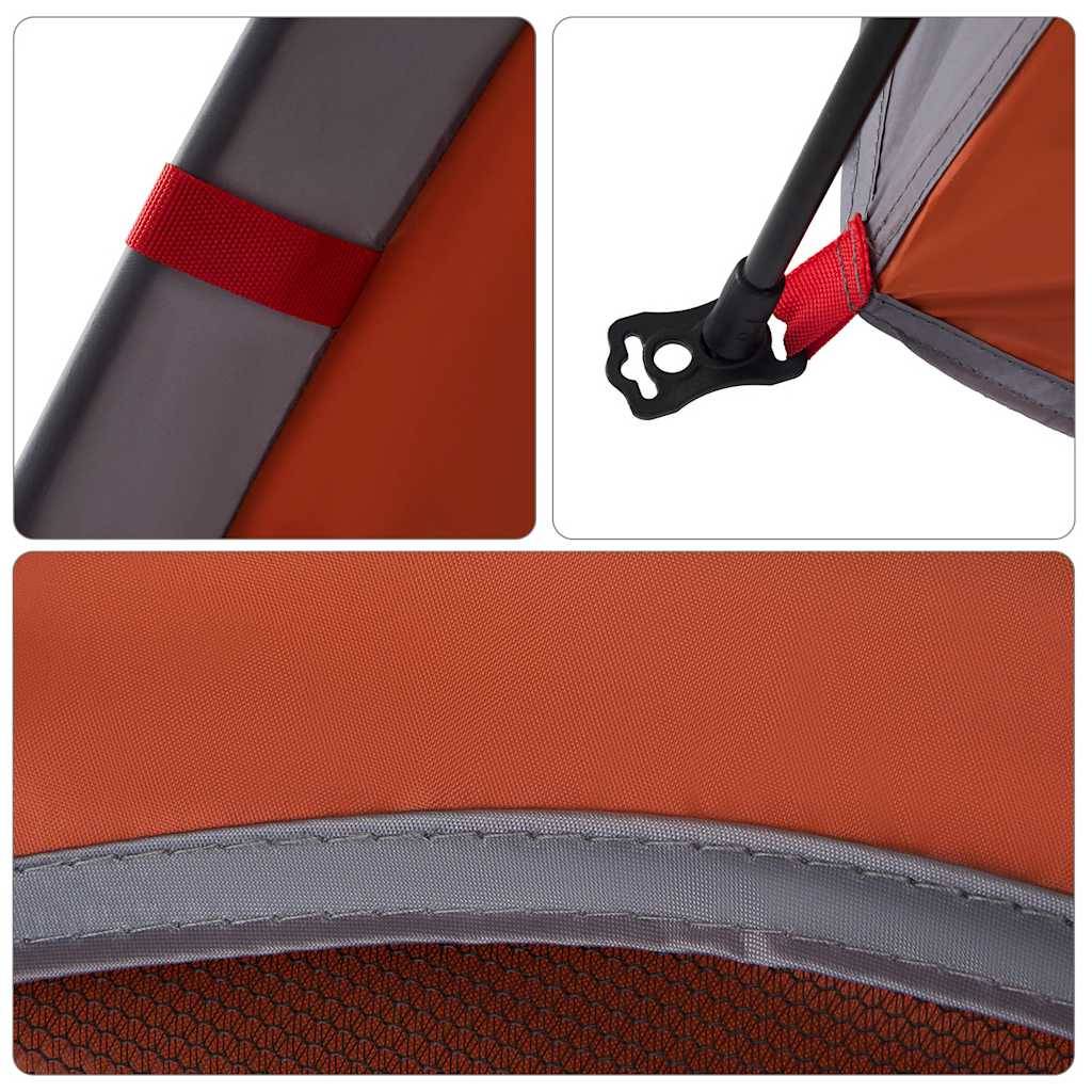 ComfortXL - Tente de Camping Cabine 4 Personnes Installation Rapide avec Auvent Gris et Orange – ComfortXL Outdoor Living - Image 5