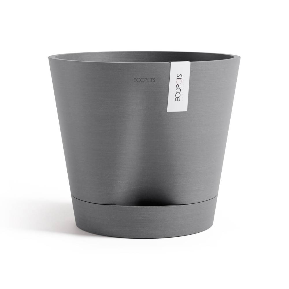 Ecopots - Pot Rond Venice 2 Gris + réservoir d'eau - Ø 30 x H. 26,3 cm - 4 L ECOPOTS - Image 1