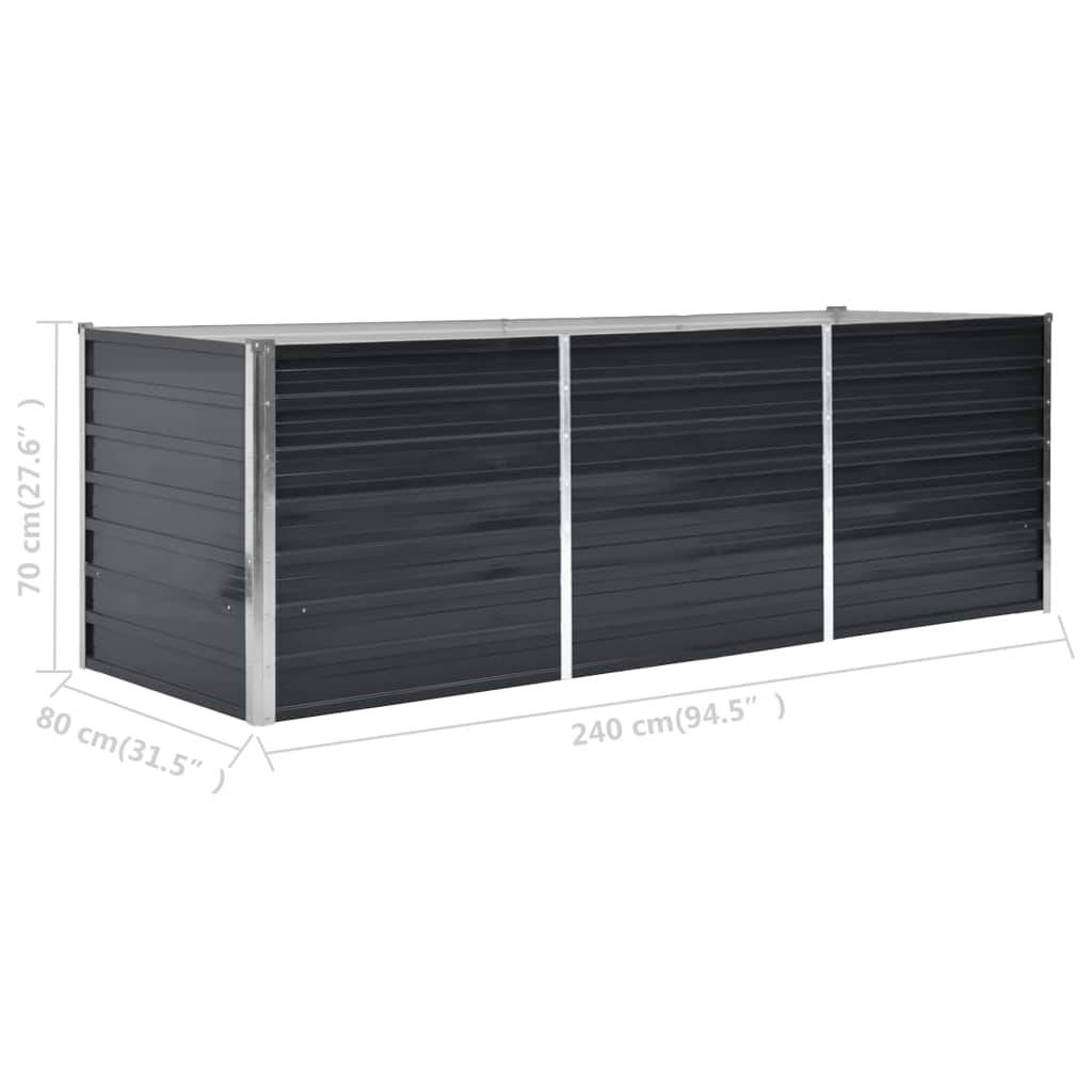 ComfortXL - Grand bac potager Acier Galvanisé rectangulaire Anthracite 240x80x77 cm – ComfortXL Outdoor Living - Image 8