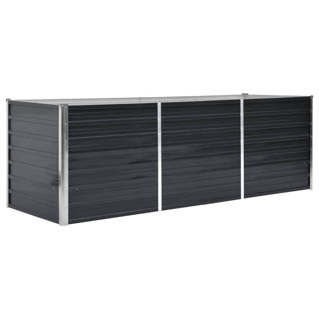 ComfortXL - Grand bac potager Acier Galvanisé rectangulaire Anthracite 240x80x77 cm – ComfortXL Outdoor Living - Image 2