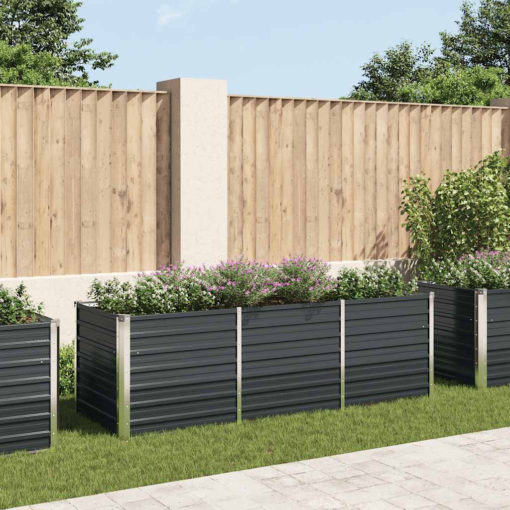 ComfortXL - Grand bac potager Acier Galvanisé rectangulaire Anthracite 240x80x77 cm – ComfortXL Outdoor Living - Image 1