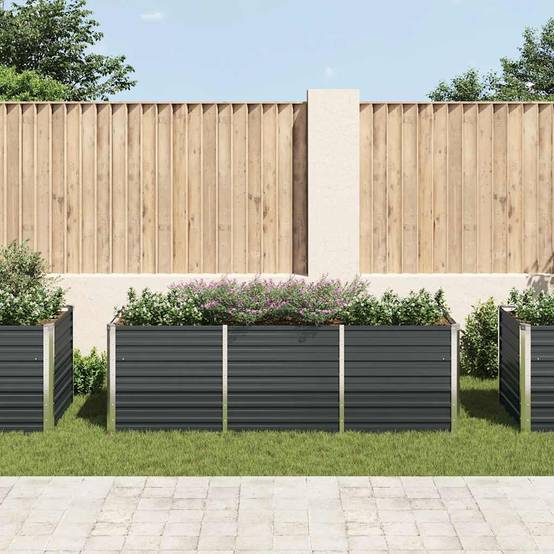 ComfortXL - Grand bac potager Acier Galvanisé rectangulaire Anthracite 240x80x77 cm – ComfortXL Outdoor Living - Image 3