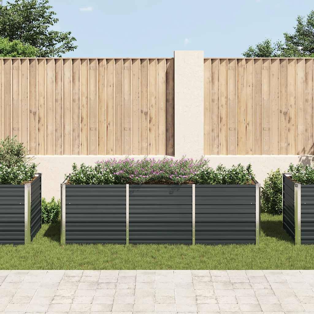 ComfortXL - Grand bac potager Acier Galvanisé rectangulaire Anthracite 240x80x77 cm – ComfortXL Outdoor Living - Image 3