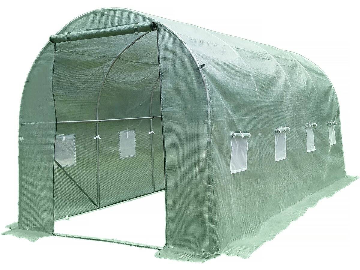 Serre Tunelle De Jardin 4,5 X 2 M "lys" - 9 M² - 130g - Vert -habitat Et Jardin