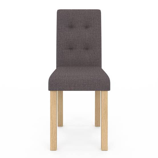 Lot de 4 chaises POLGA capitonnées gris anthracite pour salle à manger - Image 3
