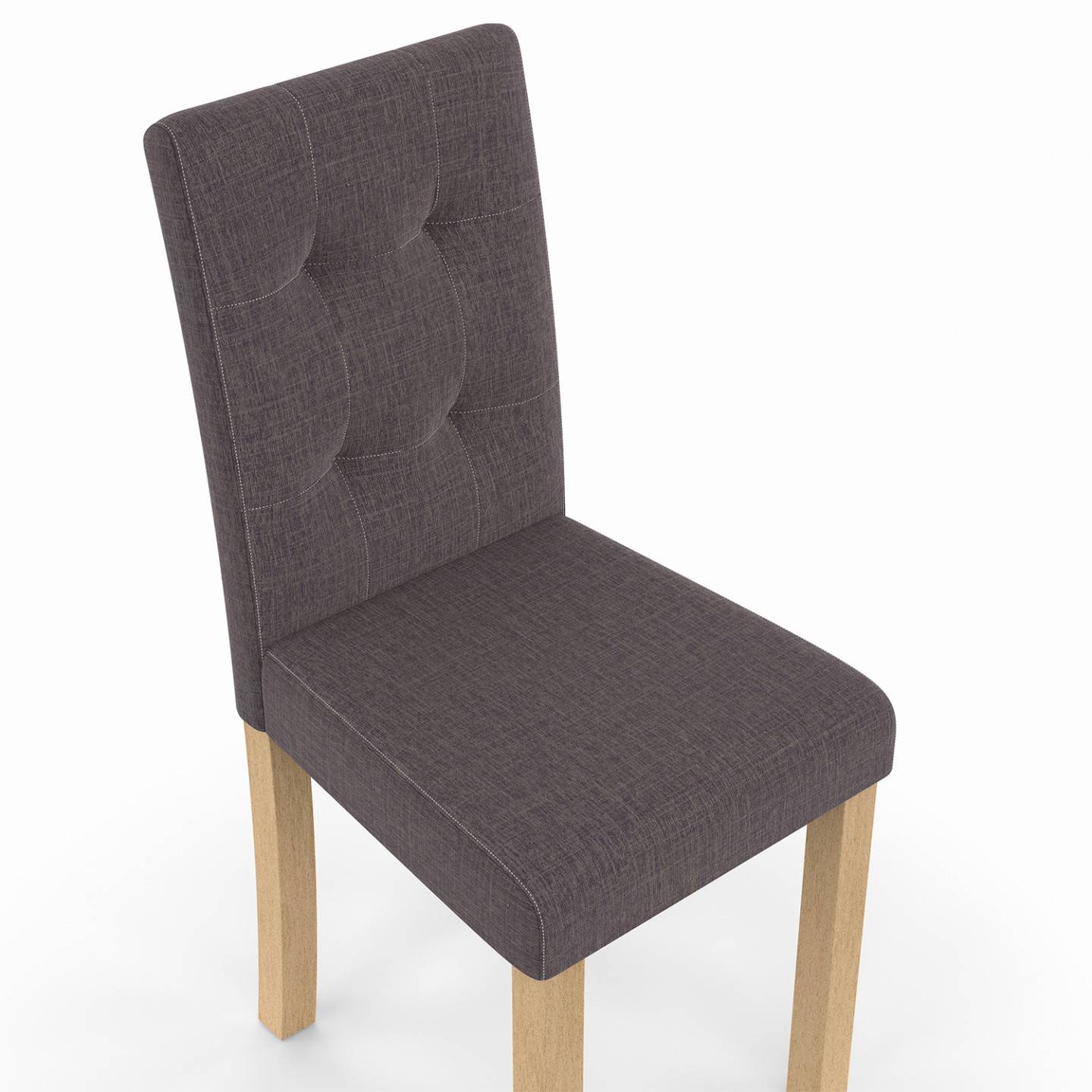 Lot de 4 chaises POLGA capitonnées gris anthracite pour salle à manger - Image 6