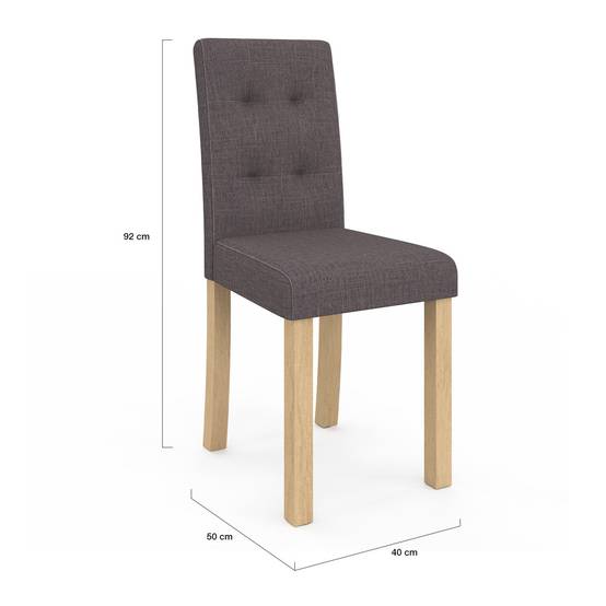 Lot de 4 chaises POLGA capitonnées gris anthracite pour salle à manger - Image 5