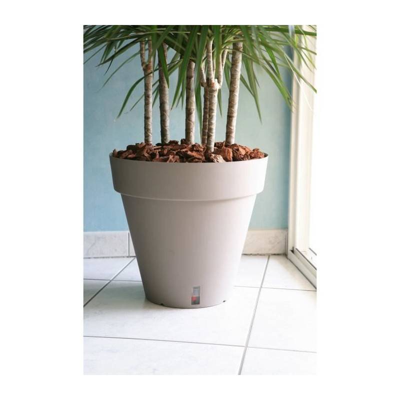 Riviera - Riviera Pot De Fleurs Loft Avec Reserve Deau - Rond - O 60 X H 55 Cm - Taupe - Image 2