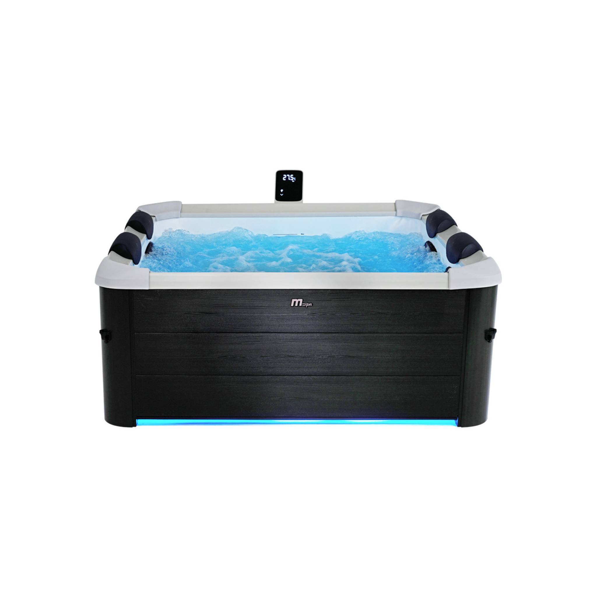 sweeek - Spa rigide 6 places gris avec 4 coussins, bâche, housse thermique et système d’hydromassage – MSpa - Image 2