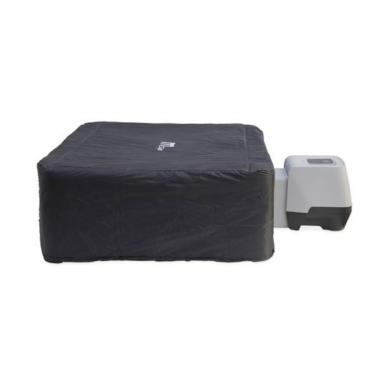 sweeek - Spa rigide 6 places gris avec 4 coussins, bâche, housse thermique et système d’hydromassage – MSpa - Image 3