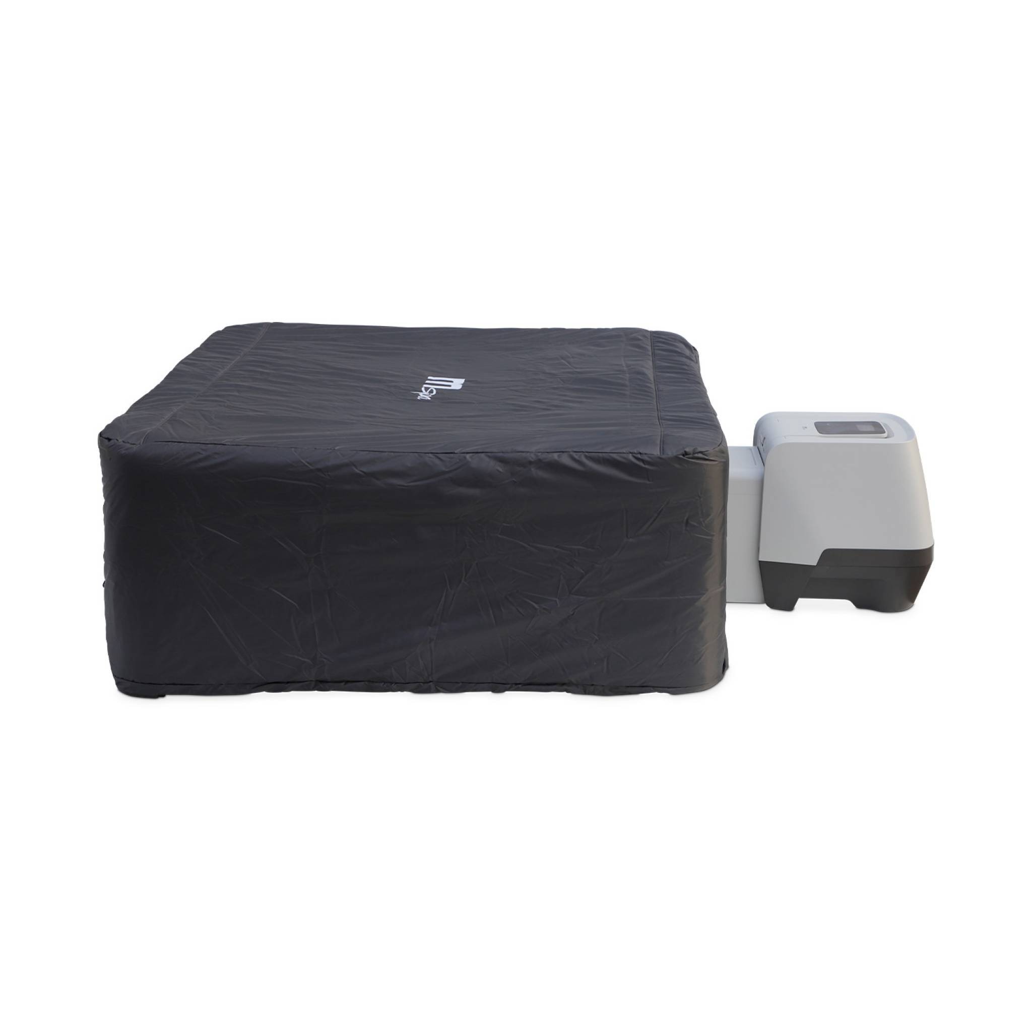 sweeek - Spa rigide 6 places gris avec 4 coussins, bâche, housse thermique et système d’hydromassage – MSpa - Image 3