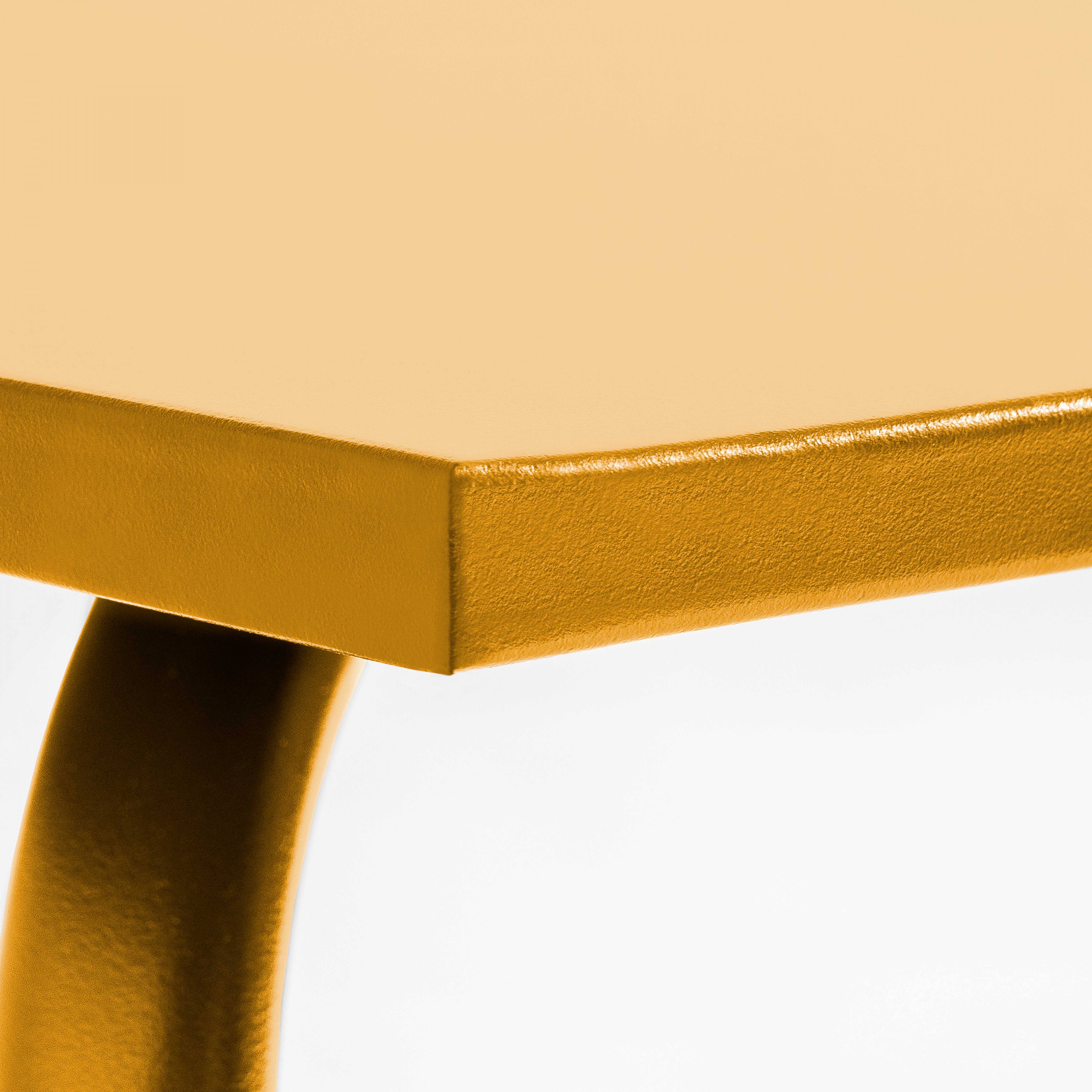 Oviala - Ensemble table de jardin en métal et 4 chaises jaune Palavas - Oviala - Image 5
