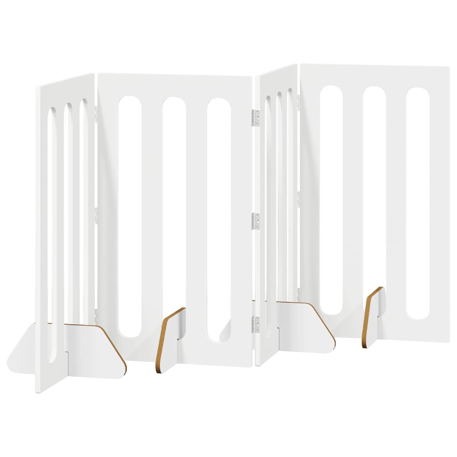 PANGIVO - Clôture pour animaux bois d'ingénierie blanc 201 x 38 x 90 cm - PANGIVO - Image 5