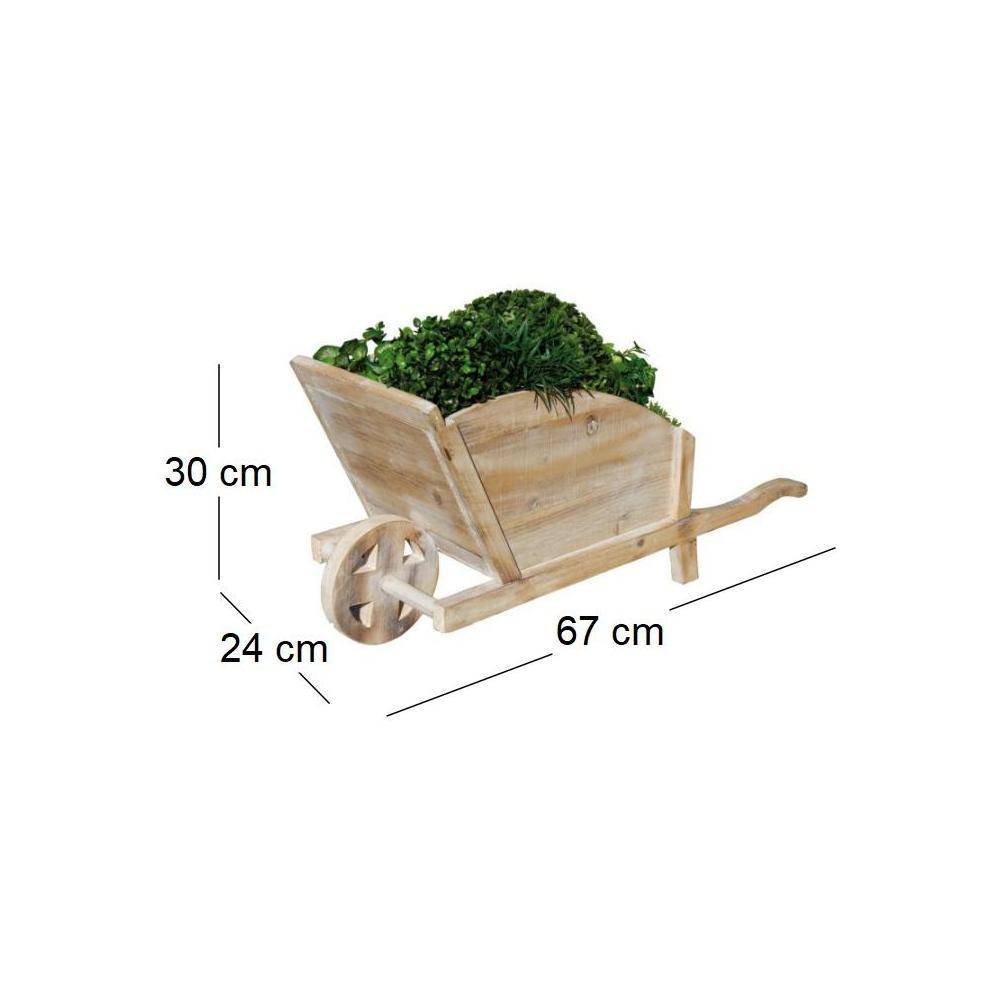Aubry Gaspard - Jardinière brouette en bois - Image 4