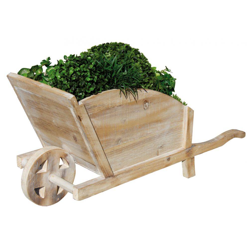 Aubry Gaspard - Jardinière brouette en bois - Image 2