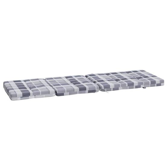 Coussin Bain de soleil | Coussins de chaise longue lot de 2 gris motif à carreaux Maison Chic - Image 6