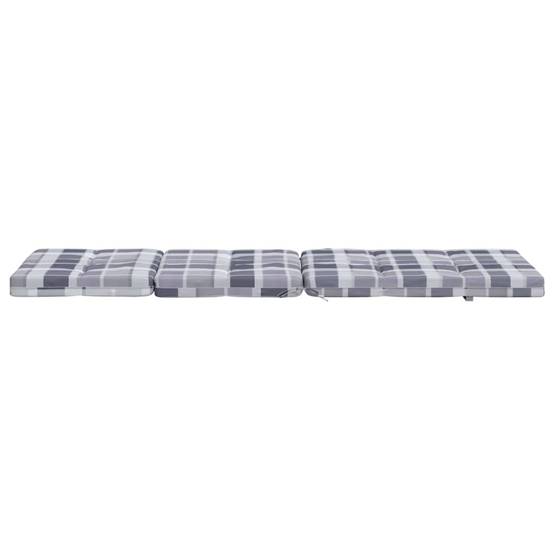 Coussin Bain de soleil | Coussins de chaise longue lot de 2 gris motif à carreaux Maison Chic - Image 8