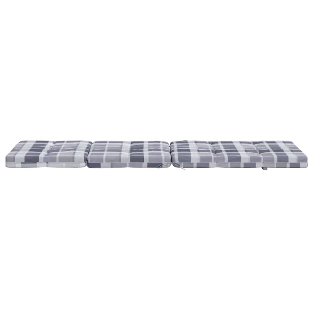 Coussin Bain de soleil | Coussins de chaise longue lot de 2 gris motif à carreaux Maison Chic - Image 8