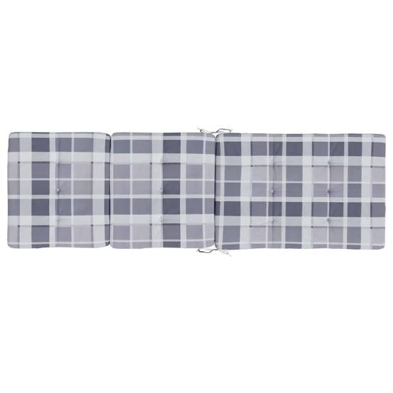 Coussin Bain de soleil | Coussins de chaise longue lot de 2 gris motif à carreaux Maison Chic - Image 5