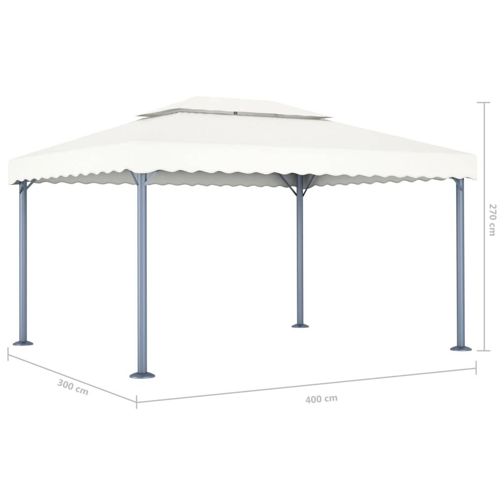 ComfortXL - Tonnelle de Réception Aluminium Double Toit Toile Oxford pour Événement Crème 4x3 m – ComfortXL Outdoor Living - Image 5