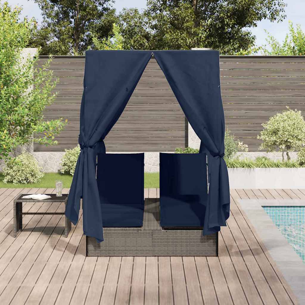 Vidaxl - Transat double Noir polyrotin vidaXL 3376134 - Image 4